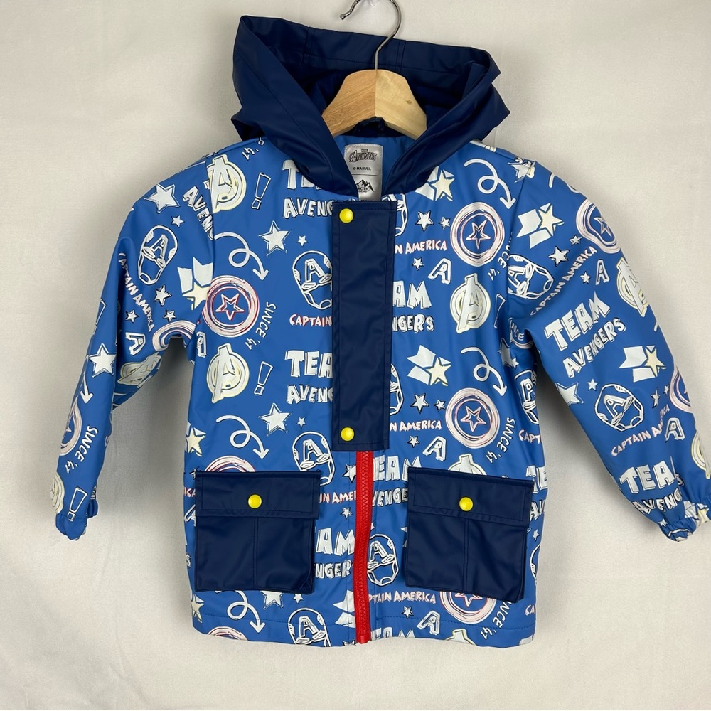 ARCTIC SQUAD Boy's Avengers Lined Rain‎ Jacket Sz XS (4/5)